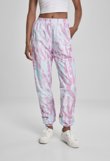 Ladies Tie Dye Track Pants aquablue/pink