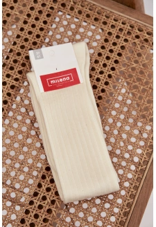 Podkolanówki Z Wełny MERINO Ecru