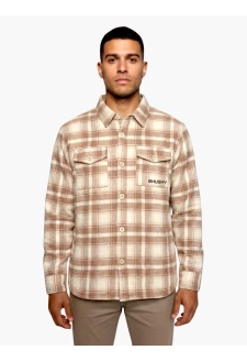 Pánská flanelová košile Husky Givi M beige