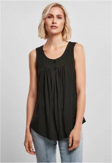 Ladies Viscose Button Up Top black