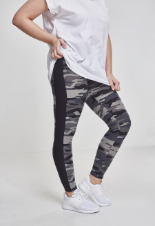 Ladies Camo Stripe Leggings darkcamo/blk