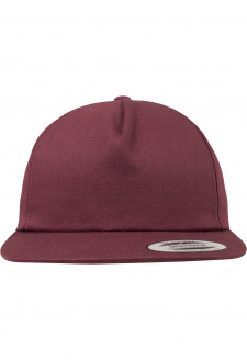 Unstructured 5-Panel Snapback maroon