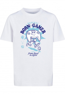 Kids Natural Born Gamer Vintage Tee white