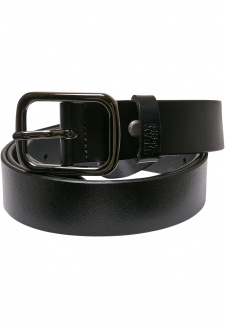 Synthetic Leather Thorn Buckle Business Belt black