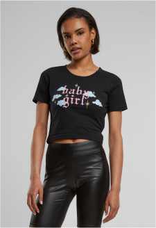 Baby Girl Cropped Tee black