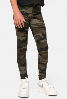 Girls Camo Leggings wood camo