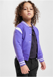 Girls Inset College Sweat Jacket purpleday/white