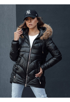 Kurtka zimowa damska z kapturem WINTERCHIC czarna Dstreet TY4455