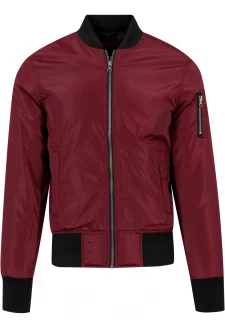2-Tone Bomber Jacket burgundy/black