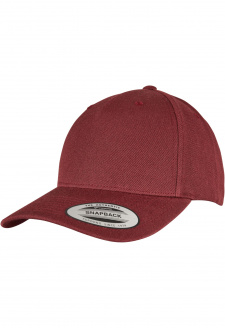 YP CLASSICS 5-PANEL PREMIUM CURVED VISOR SNAPBACK CAP maroon