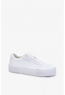 Niskie Sneakersy Z Eko Skóry Big Star RR274303 Białe