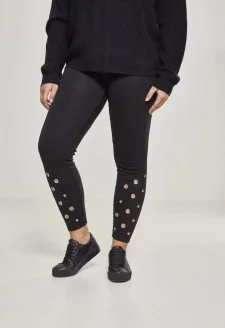 Ladies Eyelet Leggings black
