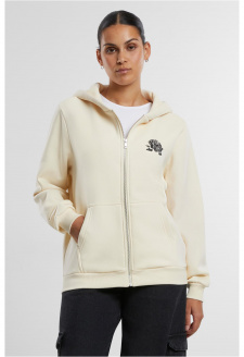 Romantic Dreamers Ladies Fluffy Zip Hoody whitesand