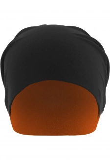 Jersey Beanie reversible blk/neonorange