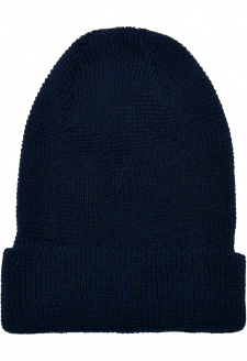 Recycled Yarn Waffle Knit Beanie navy