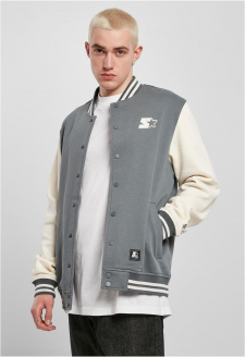 Starter College Fleece Jacket heavymetal/palewhite