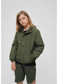 Kids Summer Windbreaker Frontzip olive