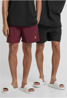 Block Swim Shorts 2-Pack blk/blk+cherry