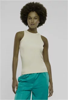 Ladies Racer Back Rib Top whitesand