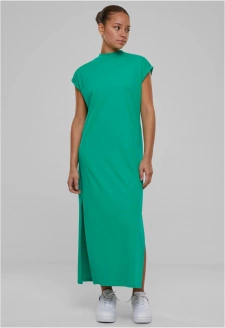 Ladies Long Extended Shoulder Dress ferngreen