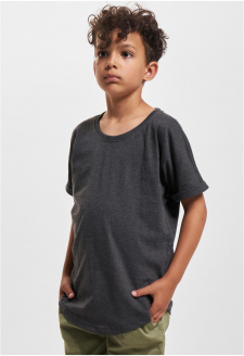 Boys Long Shaped Turnup Tee charcoal