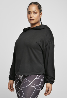 Ladies Oversized Shaped Modal Terry Hoody black