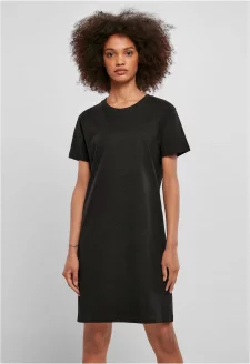 Ladies Recycled Cotton Boxy Tee Dress black