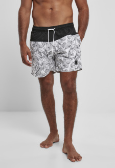 Low Block Pattern Swim Shorts jungle pattern/black