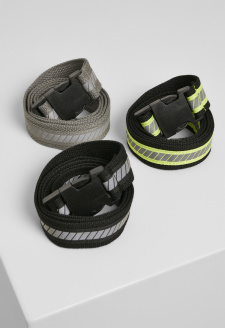 Reflective Belt 3-Pack blk/neonyellow/silv-blk-gry