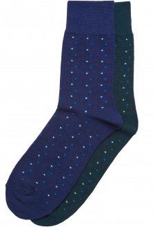 Multicolor Small Dots Socks 2-Pack black/navy/multicolor