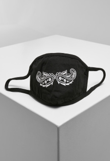 Paisley Mustache Face Mask black