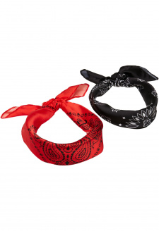 Satin Bandana 2-Pack black/red