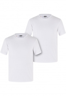 Girls Stretch Jersey Tee 2-Pack white+white