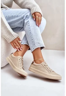 Ocieplane Trampki Damskie Big Star OO274A461 Beżowe