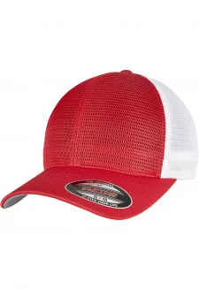 FLEXFIT 360 OMNIMESH CAP 2-TONE red/white