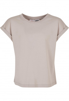 Girls Organic Extended Shoulder Tee warmgrey