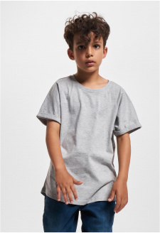 Boys Long Shaped Turnup Tee grey