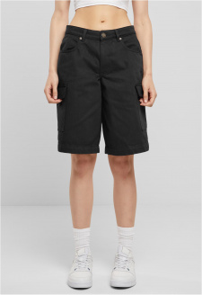 Ladies Cotton Cargo Bermuda black