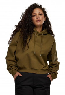 Ladies Cropped Heavy Hoody summerolive