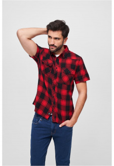 Checkshirt Halfsleeve red/black