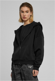 Ladies Boxy Zip Hoody black