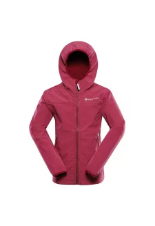Dětská softshellová bunda s membránou ALPINE PRO OMANO 2 raspberry