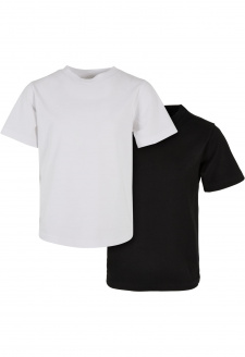 Boys Organic Basic Tee 2-Pack white/black