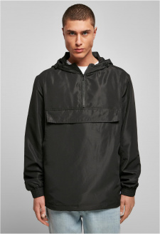 Recycled Basic Pull Over Jacket black