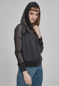 Ladies Mesh Hoody black