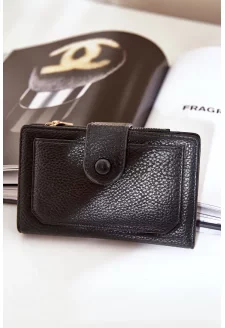 Damski Portfel Z Eko Skóry Czarne Isamille