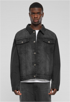 Heavy Ounce Boxy Denim Jacket black washed