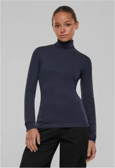 Ladies Knitted Turtleneck Sweater navy