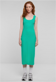 Ladies Rib Top Dress ferngreen