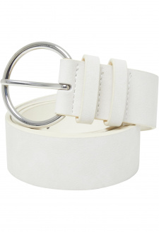 Basic Suede PU Belt whitesand